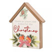 Picture of CHRISTMAS ROBIN WOOD HOUSE PLAQUE